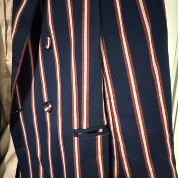 BCBGMaxAzria Pin Striped Long Blazer - size XL - Picture 2 of 4